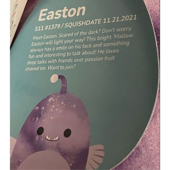 NWT Easton the Angler Fish Squishmallow 11” - Picture 3 of 4